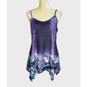 NEW Purple Camisole Spaghetti Strap Medium handkerchief